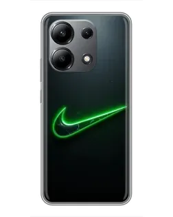 Чохол для Xiaomi Redmi Note 13 (4G) з картинкою «Неоновий контур Nike»