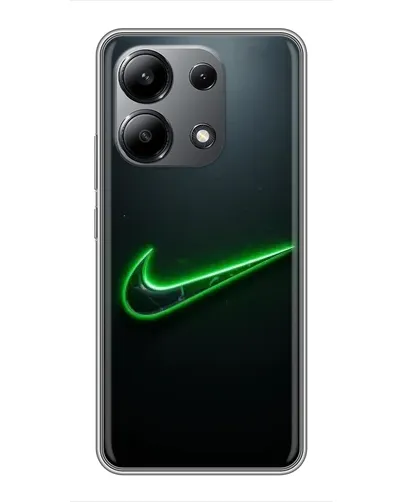 Чохол для Xiaomi Redmi Note 13 (4G) з картинкою «Неоновий контур Nike»