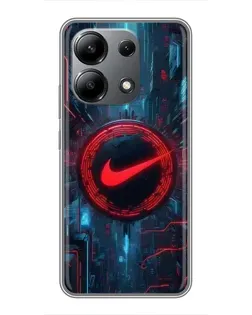 Чохол для Xiaomi Redmi Note 13 (4G) з картинкою «Техногенний стиль Nike»