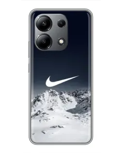 Чохол для Xiaomi Redmi Note 13 (4G) з картинкою «Nike — зимові гори»
