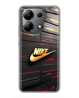 Чохол для Xiaomi Redmi Note 13 (4G) з картинкою «Золотий Nike на металі»