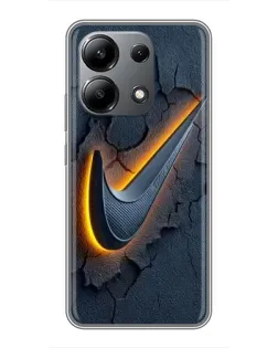 Чохол для Xiaomi Redmi Note 13 (4G) з картинкою «Об'ємний логотип Найк»
