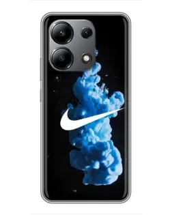 Чохол для Xiaomi Redmi Note 13 (4G) з картинкою «Nike та синій дим»