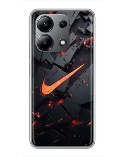 Чохол для Xiaomi Redmi Note 13 (4G) з картинкою «Nike — ефект розломів»