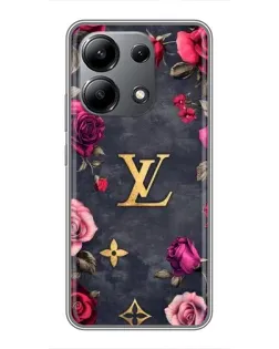 Чохол для Xiaomi Redmi Note 13 (4G) з картинкою «Квітковий Louis Vuitton»