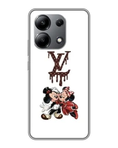 Чехол для Xiaomi Redmi Note 13 (4G) с картинкой «LV и Микки Маус»