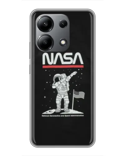 Чохол для Xiaomi Redmi Note 13 (4G) з картинкою «NASA — крокуємо по Місяцю»