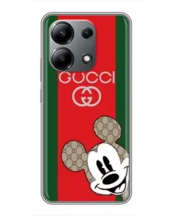Чохол для Xiaomi Redmi Note 13 (4G) з картинкою «Gucci — смуги та Міккі»
