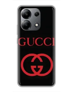 Чохол для Xiaomi Redmi Note 13 (4G) з картинкою «Gucci — червоний логотип»
