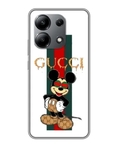 Чохол для Xiaomi Redmi Note 13 (4G) з картинкою «Міккі Маус Gucci — смуги»