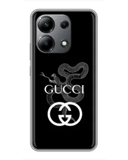 Чохол для Xiaomi Redmi Note 13 (4G) з картинкою «Gucci — срібна змія»