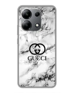 Чохол для Xiaomi Redmi Note 13 (4G) з картинкою «Gucci — мармуровий шик»