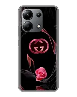 Чохол для Xiaomi Redmi Note 13 (4G) з картинкою «Gucci — неонова троянда»