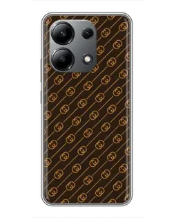 Чохол для Xiaomi Redmi Note 13 (4G) з картинкою «Gucci — золоті діагоналі»