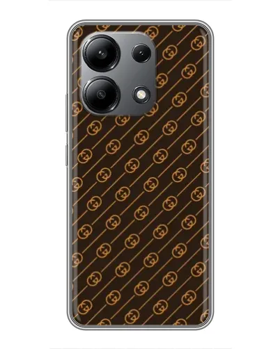 Чохол для Xiaomi Redmi Note 13 (4G) з картинкою «Gucci — золоті діагоналі»