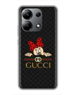 Чохол для Xiaomi Redmi Note 13 (4G) з картинкою «Мінні Маус Gucci — чорний»