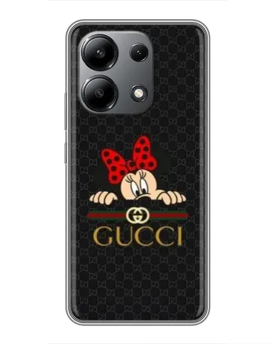 Чохол для Xiaomi Redmi Note 13 (4G) з картинкою «Мінні Маус Gucci — чорний»