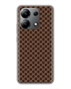 Чохол для Xiaomi Redmi Note 13 (4G) з картинкою «Gucci — шоколадна сітка»