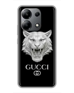 Чохол для Xiaomi Redmi Note 13 (4G) з картинкою «Gucci — срібний лев»