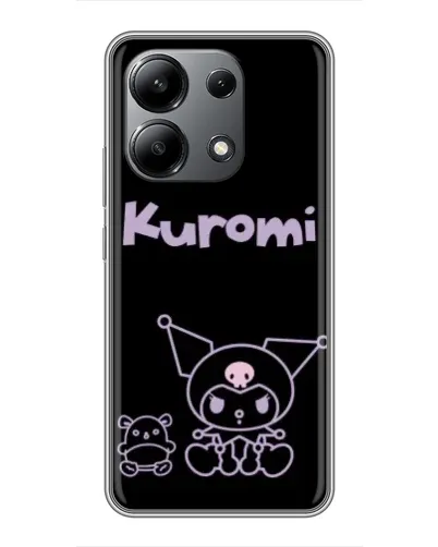 Чохол для Xiaomi Redmi Note 13 (4G) з картинкою «Kuromi — чорний мінімалізм»