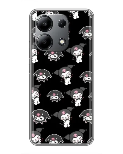 Чохол для Xiaomi Redmi Note 13 (4G) з картинкою «Чорний паттерн Kuromi»