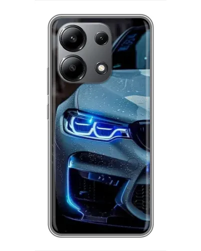 Чохол для Xiaomi Redmi Note 13 (4G) з картинкою «Погляд BMW з синіми фарами»