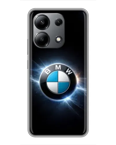 Чохол для Xiaomi Redmi Note 13 (4G) з картинкою «BMW — неонове сяйво»