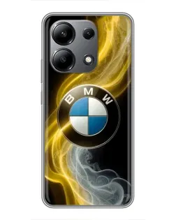 Чохол для Xiaomi Redmi Note 13 (4G) з картинкою «Золотистий дим BMW»