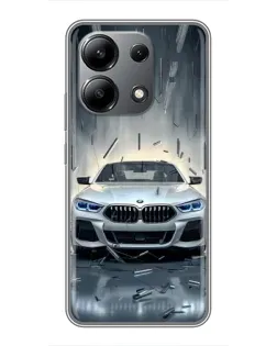 Чохол для Xiaomi Redmi Note 13 (4G) з картинкою «BMW у світлі фар»