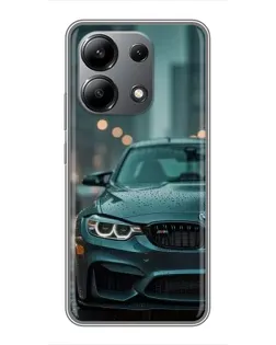 Чохол для Xiaomi Redmi Note 13 (4G) з картинкою «BMW у вогнях міста»