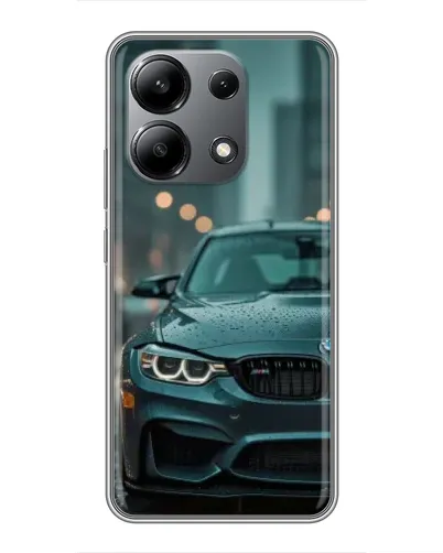 Чохол для Xiaomi Redmi Note 13 (4G) з картинкою «BMW у вогнях міста»