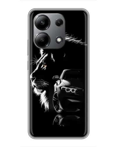 Чохол для Xiaomi Redmi Note 13 (4G) з картинкою «BMW та лев»