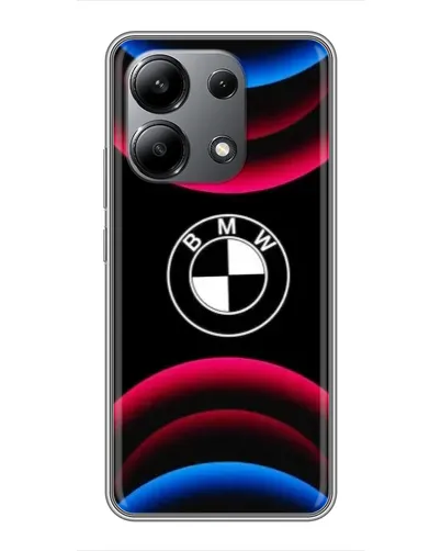 Чохол для Xiaomi Redmi Note 13 (4G) з картинкою «Логотип BMW та неонові дуги»