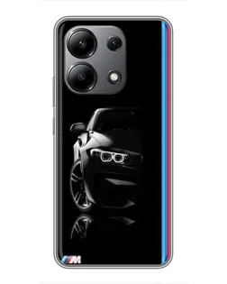 Чохол для Xiaomi Redmi Note 13 (4G) з картинкою «Силует BMW в темряві»