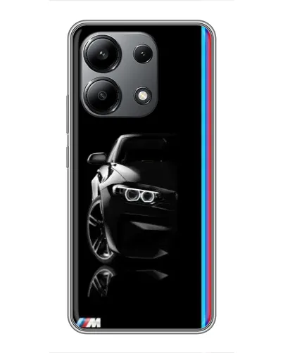 Чохол для Xiaomi Redmi Note 13 (4G) з картинкою «Силует BMW в темряві»