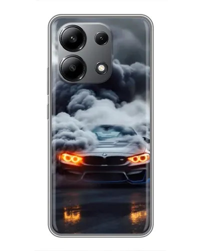 Чохол для Xiaomi Redmi Note 13 (4G) з картинкою «BMW у диму»