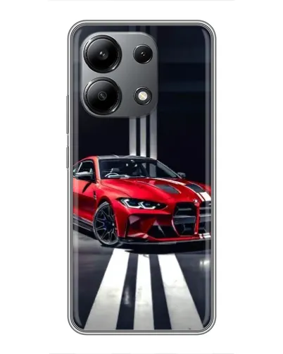 Чохол для Xiaomi Redmi Note 13 (4G) з картинкою «Червона BMW на дорозі»