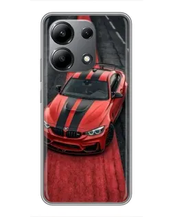 Чохол для Xiaomi Redmi Note 13 (4G) з картинкою «BMW на червоній доріжці»