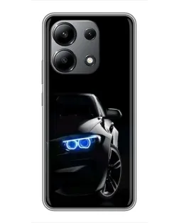 Чехол для Xiaomi Redmi Note 13 (4G) с картинкой «BMW — ночной взгляд»