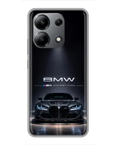 Чехол для Xiaomi Redmi Note 13 (4G) с картинкой «BMW сквозь ночной город» Чехол для Xiaomi Redmi Note 13 (4G) с картинкой «BMW сквозь ночной город»