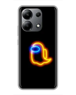 Чохол для Xiaomi Redmi Note 13 (4G) з картинкою «Among Us неонове сяйво»