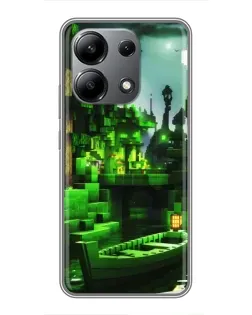 Чохол для Xiaomi Redmi Note 13 (4G) з картинкою «Minecraft лісовий пейзаж»