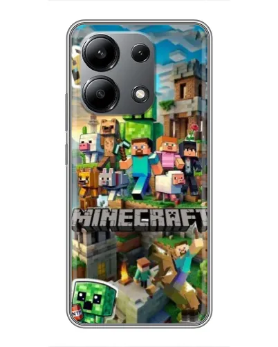 Чохол для Xiaomi Redmi Note 13 (4G) з картинкою «Замок Minecraft»