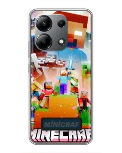 Чохол для Xiaomi Redmi Note 13 (4G) з картинкою «Minecraft герої гри»