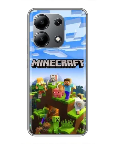 Чохол для Xiaomi Redmi Note 13 (4G) з картинкою «Minecraft класичний світ»