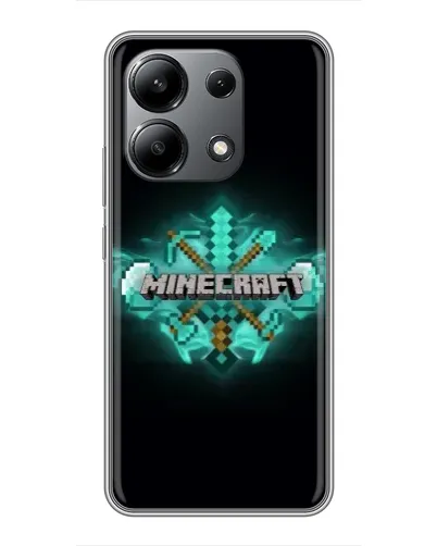 Чохол для Xiaomi Redmi Note 13 (4G) з картинкою «Minecraft Diamond лого»