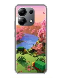 Чохол для Xiaomi Redmi Note 13 (4G) з картинкою «Рожеве дерево Minecraft»