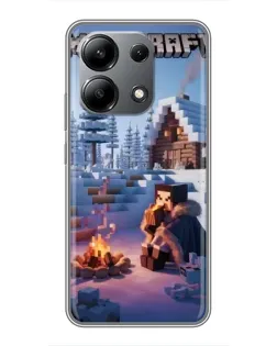 Чохол для Xiaomi Redmi Note 13 (4G) з картинкою «Зимовий Minecraft»