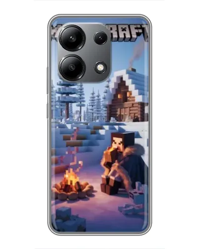 Чохол для Xiaomi Redmi Note 13 (4G) з картинкою «Зимовий Minecraft»