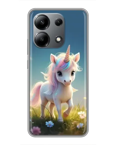 Чехол для Xiaomi Redmi Note 13 (4G) с картинкой «Единорог на поляне» Чехол для Xiaomi Redmi Note 13 (4G) с картинкой «Единорог на поляне»